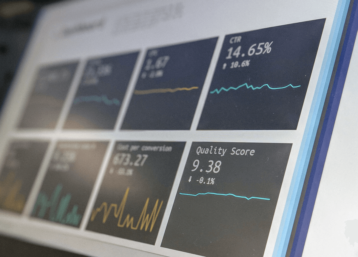 A screen of statistics.