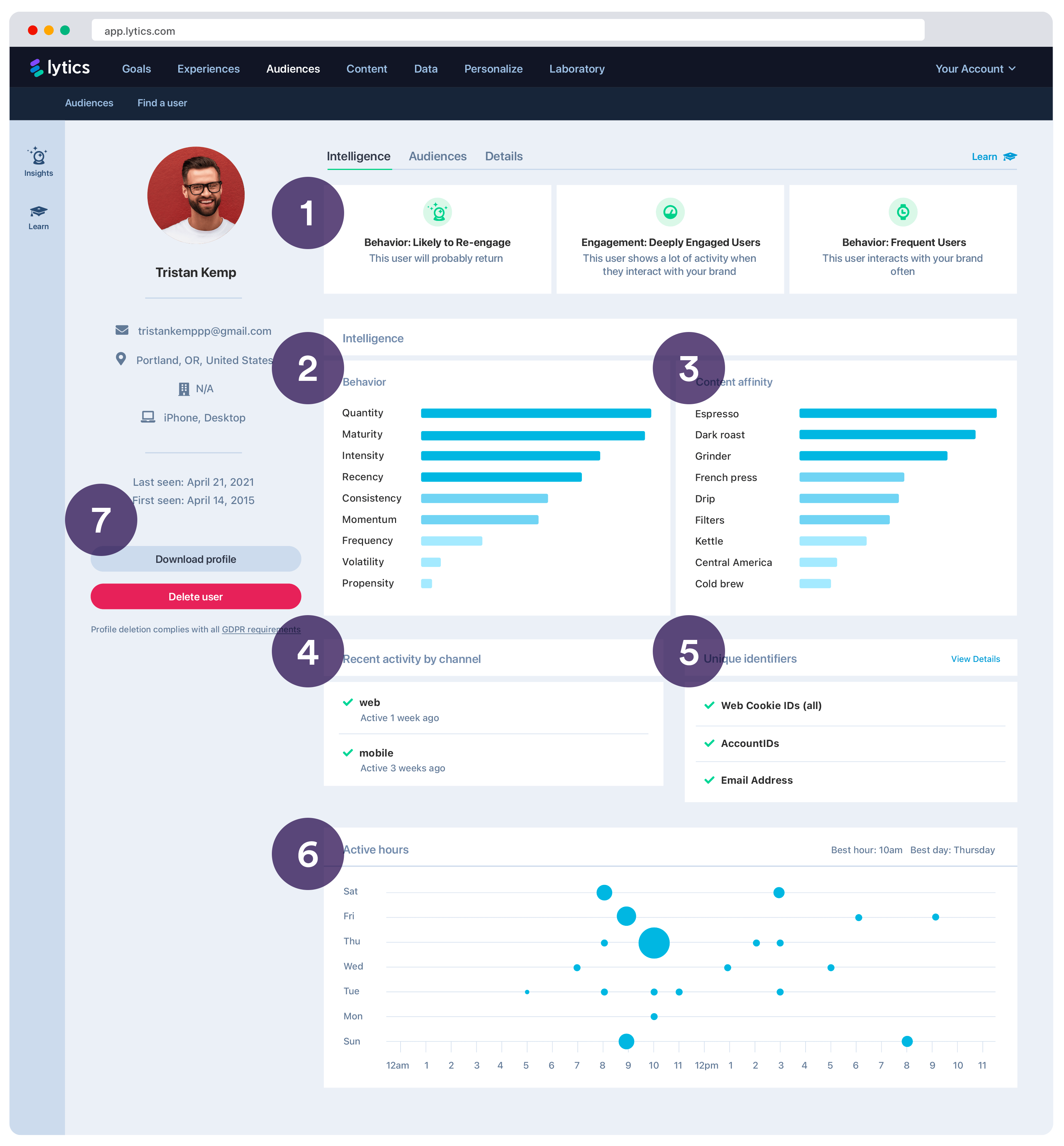 lytics user profile