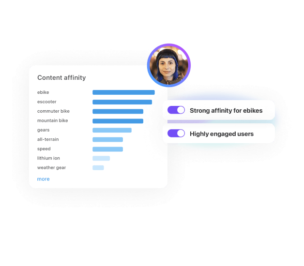 Affinity based audience segments with Lytics
