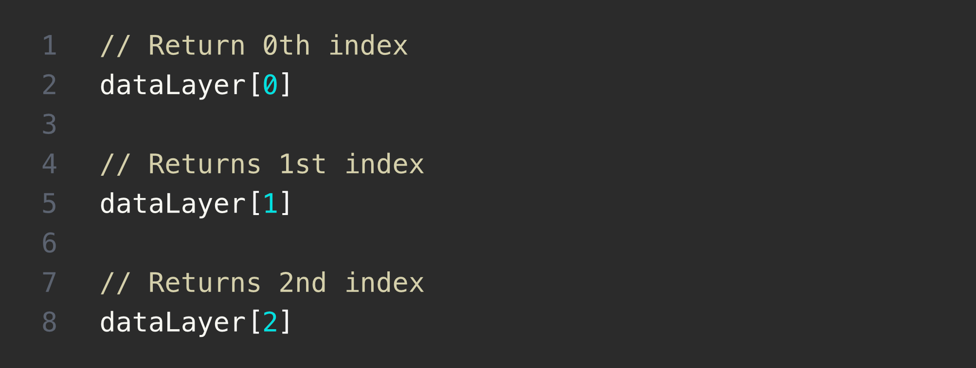 Data layer implementation and examples to get you started